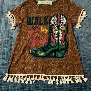 Boutique western shirt with Tassels